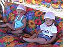 They enjoyed the comfort of this nice rocking chair thanks to their grandfather(N.Bayer).